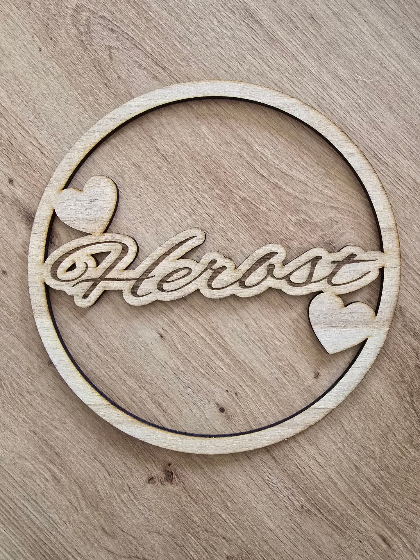 Holzschild „Herbst“ mit Herzen – Natürliche Deko für die Herbstzeit 🍂❤️