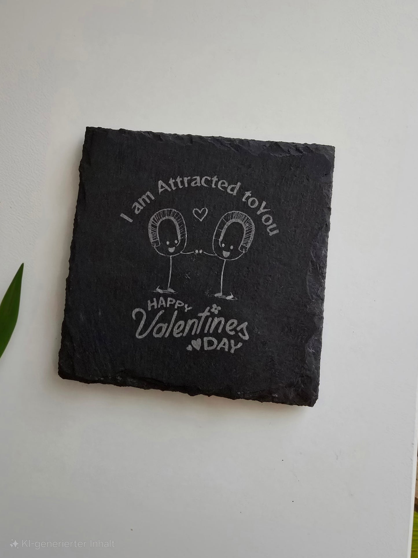 Schieferuntersetzer „I am Attracted to You“ – Perfektes Geschenk zum Valentinstag! ❤️