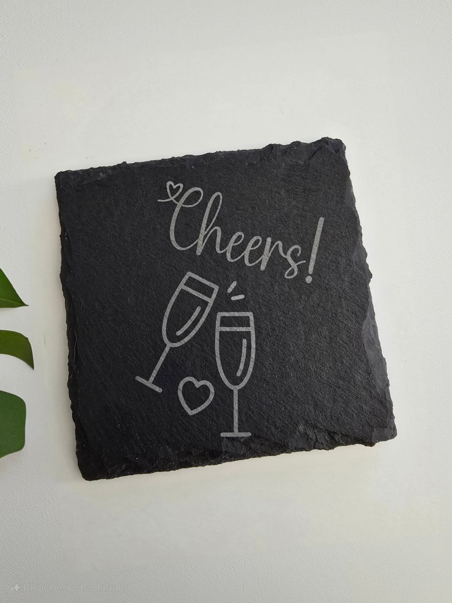 Schieferuntersetzer „Cheers!“ – Perfekt für besondere Anlässe 🥂
