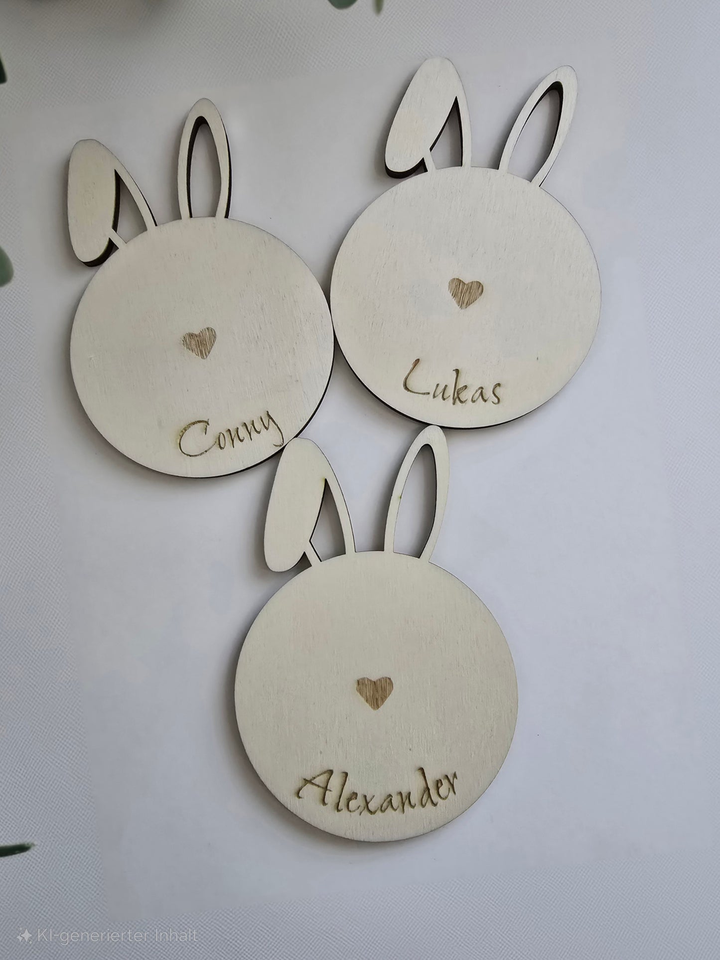 Personalisierter Holzuntersetzer mit Hasenohren – Perfekt für Ostern! 🐰✨