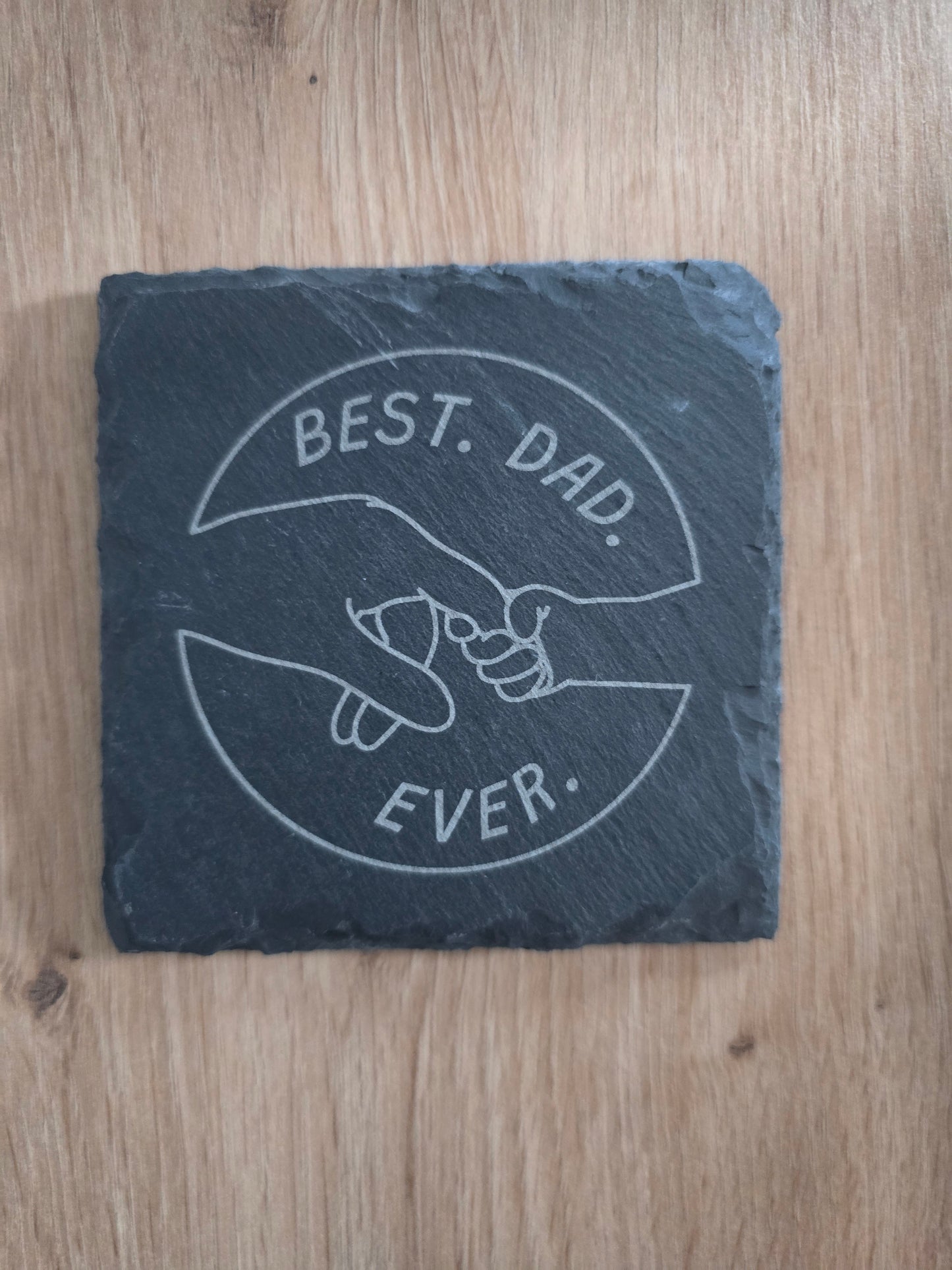 ❤️ Der "Best. Dad. Ever." Schieferuntersetzer – Ein Herzensgeschenk für den allerbesten Papa der Welt! ❤️